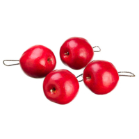 2.35 Inch Apple w/Wire in Bag (4 Per/Bag) Red