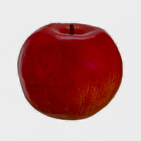 3.9 Inch Foam Weighted Faux Apple Two Tone Red