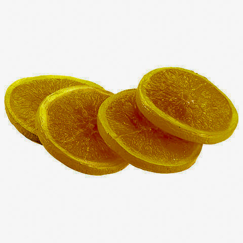 3 Inch Faux Orange Slices (4 Per/Bag)
