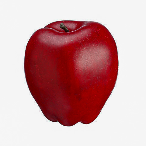 3 Inch Weighted Delicious Fake Apple Two Tone Red