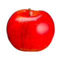2.5 Inch Weighted Faux Lady Apple Two Tone Red