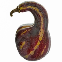 7.25 Inch Weighted Artificial Gourd Burgundy
