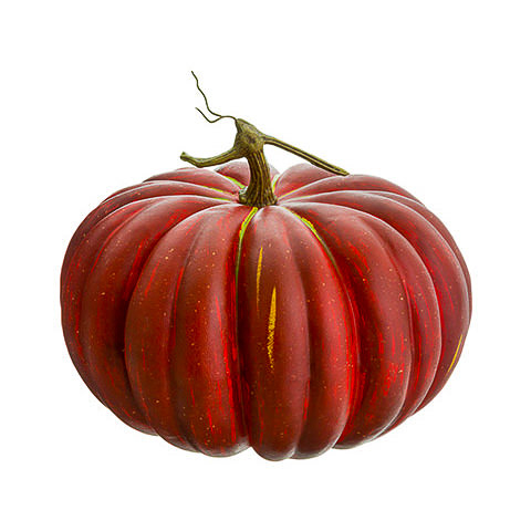10 Inch Weighted Fake Pumpkin Red Green