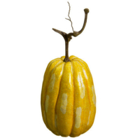 14 Inch Weighted Artificial Pumpkin Yellow Gold