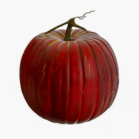 12.5 Inch Weighted Faux Pumpkin Red Green