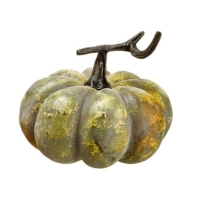 7 Inch Weighted Faux Pumpkin Green