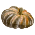 6.5 Inch Weighted Faux Pumpkin Green Orange