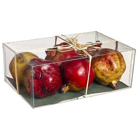 Assorted Weighted Artificial Pomegranate in Box (6 Per/Box)