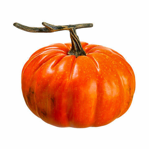 8 Inch Weighted Artificial Pumpkin Orange