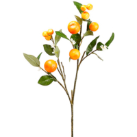 33 Inch Artificial Orange Blossom Spray Orange White