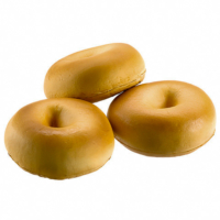 3.5 Inch Soft Touch Fake Bagels Light Brown (3 Per/Bag)