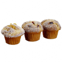 3 Inch Mixed Nuts Berry Artificial Muffin (3 Per/Bag)