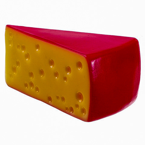 1.5 Inch H x 3.5 Inch W Fake Cheese Wedge