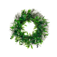 20 Inch Olive Wreath Purple Green