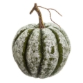 7.5 Inch Beaded Artificial Pumpkin Green