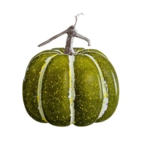 10 Inch Artificial Pumpkin Green Whitewashed