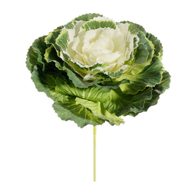 4 Inch Artificial Cabbage Pick Green Cream